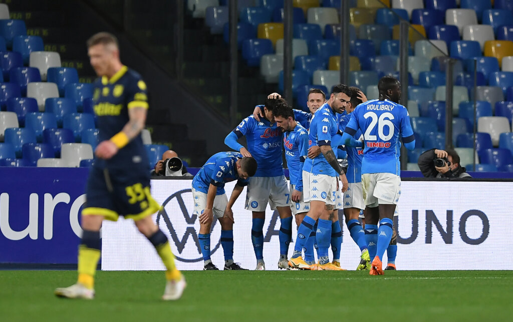 Napoli-Parma 2-0, Gattuso vola al quarto posto (con una gara in meno) grazie a Elmas e Politano