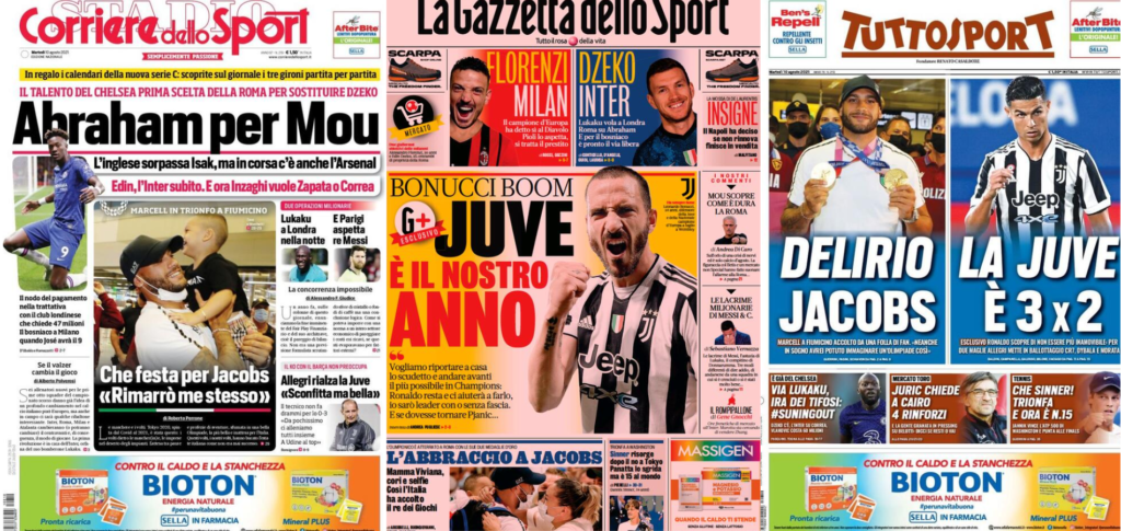 In prima pagina: i quotidiani in edicola oggi, 10 agosto 2021