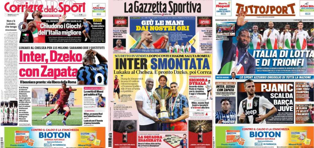 In prima pagina: i quotidiani in edicola oggi, 8 agosto 2021