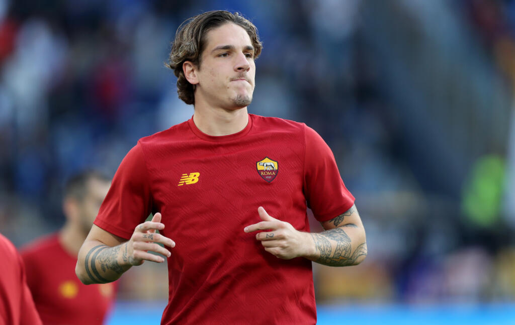 Roma, Zaniolo svolge parte dell’allenamento in gruppo