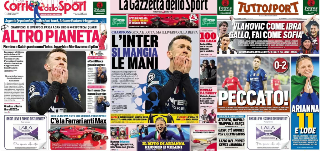 In prima pagina: i quotidiani in edicola oggi, 17 febbraio 2022