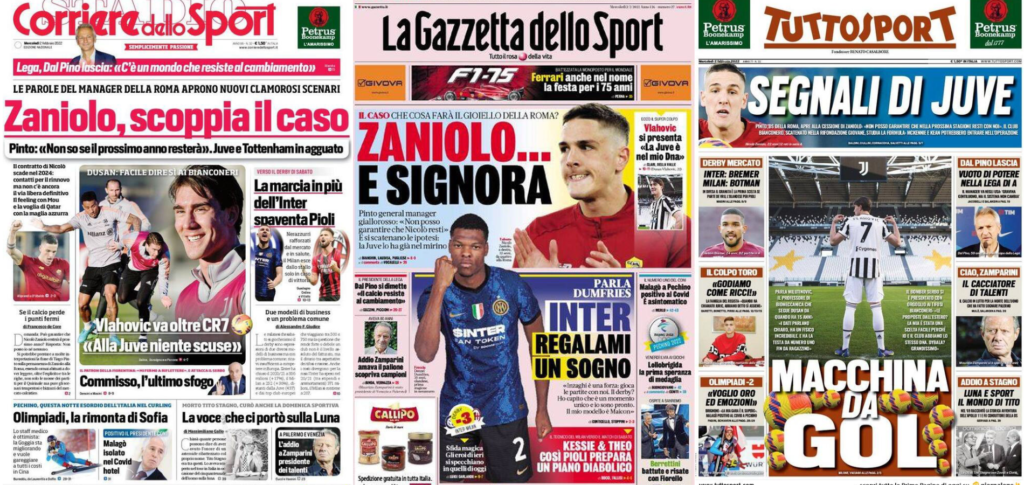 In prima pagina: i quotidiani in edicola oggi, 2 febbraio 2022