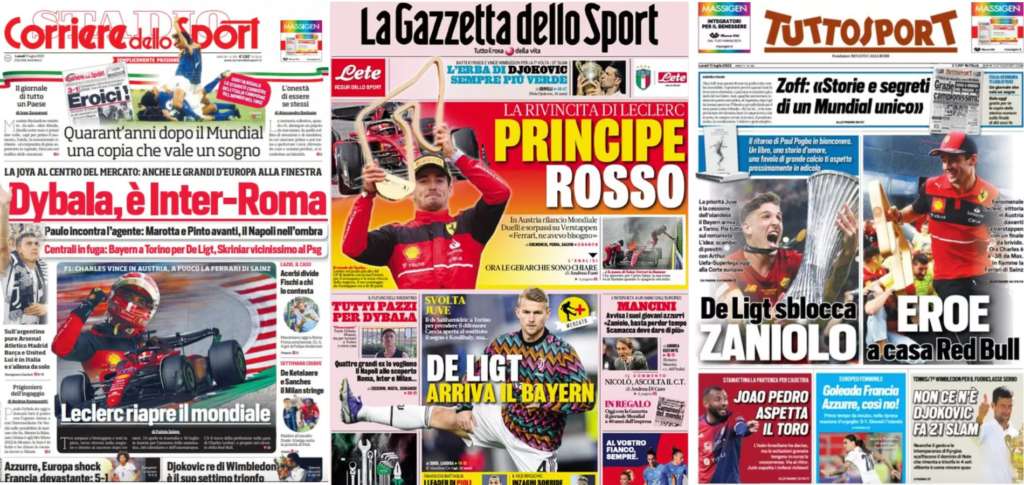 In prima pagina: i quotidiani in edicola oggi, 11 luglio 2022