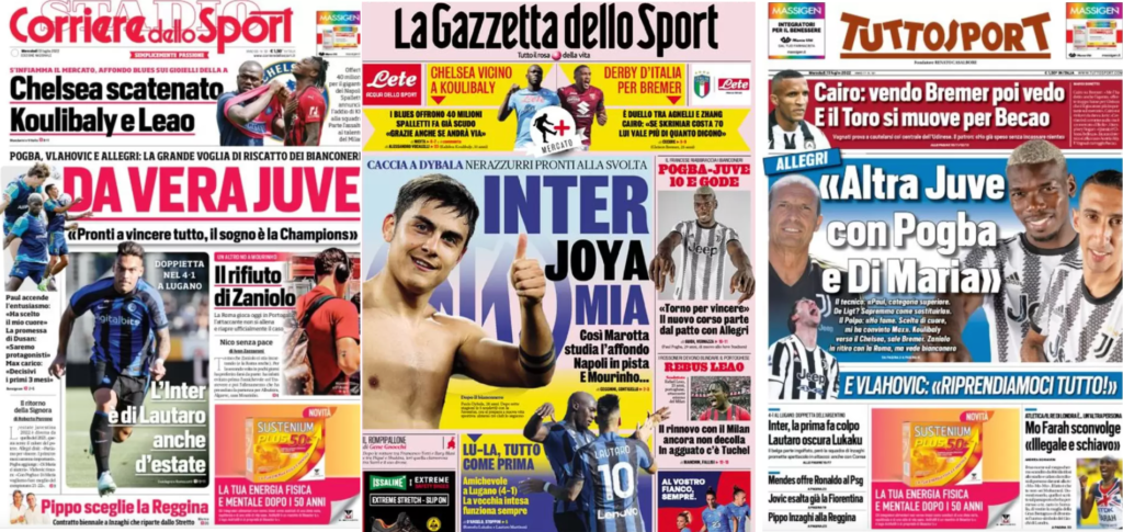 In prima pagina: i quotidiani in edicola oggi, 13 luglio 2022