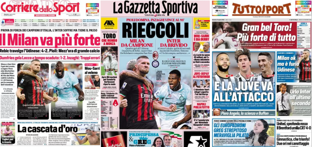 In prima pagina: i quotidiani in edicola oggi, 14 agosto 2022