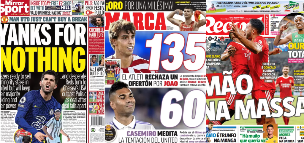 Rassegna Estera – Offerte per Félix e Casemiro. Benfica, su le mani