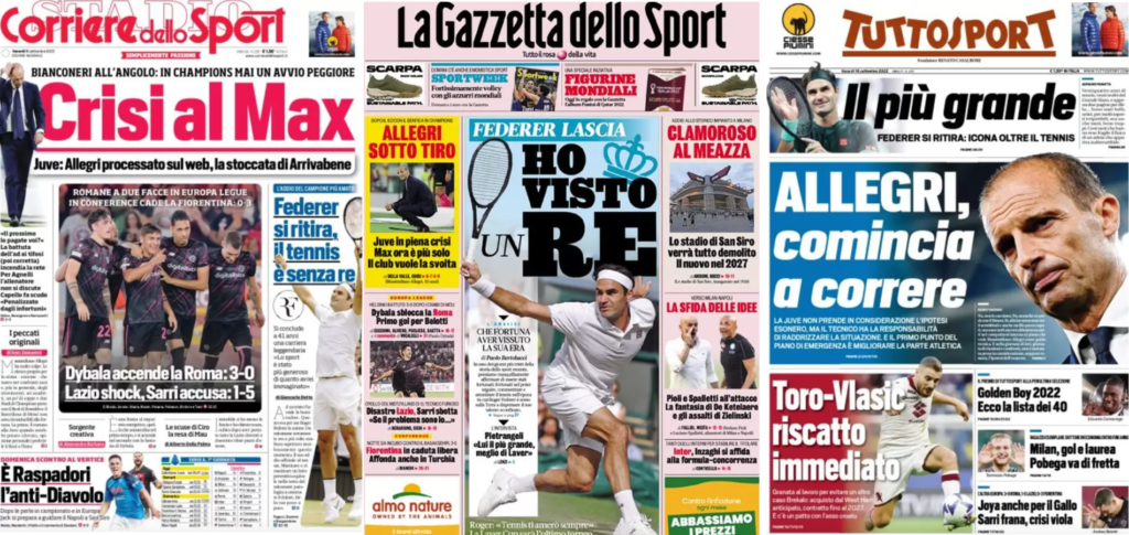 In prima pagina: i quotidiani in edicola oggi, 16 settembre 2022