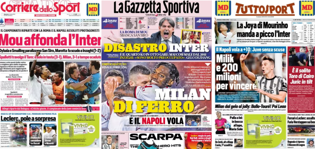 In prima pagina: i quotidiani in edicola oggi, 2 ottobre 2022