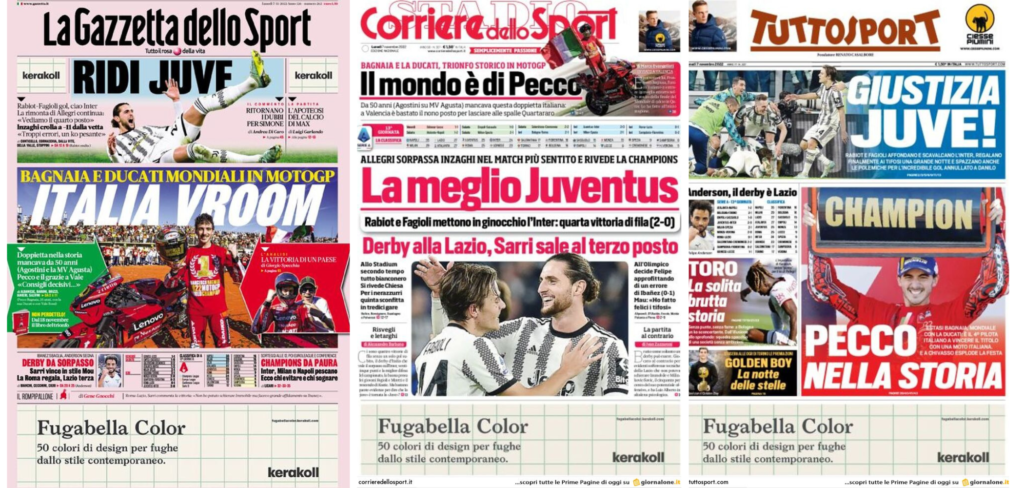 In prima pagina: i quotidiani in edicola oggi, 7 novembre 2022