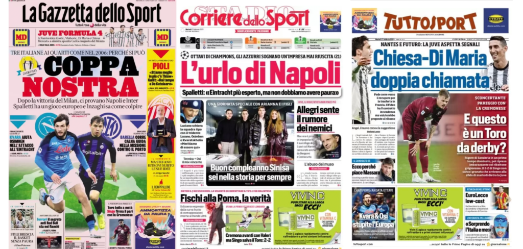 In prima pagina: i quotidiani in edicola oggi, 21 febbraio 2023