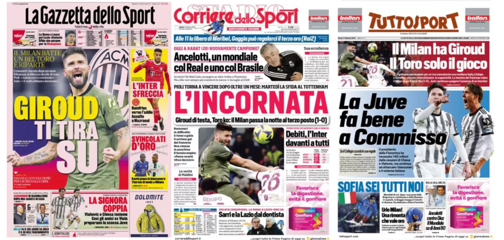 In prima pagina: i quotidiani in edicola oggi, 11 febbraio 2023