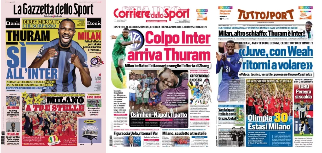 In prima pagina: i quotidiani in edicola oggi, 24 giugno 2023