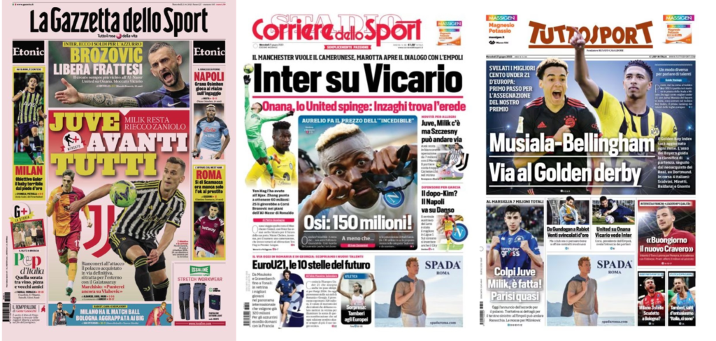 In prima pagina: i quotidiani in edicola oggi, 21 giugno 2023