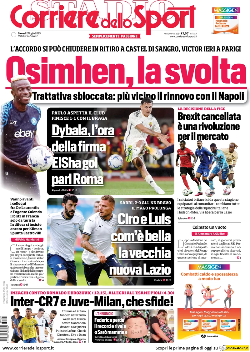 prima pagina