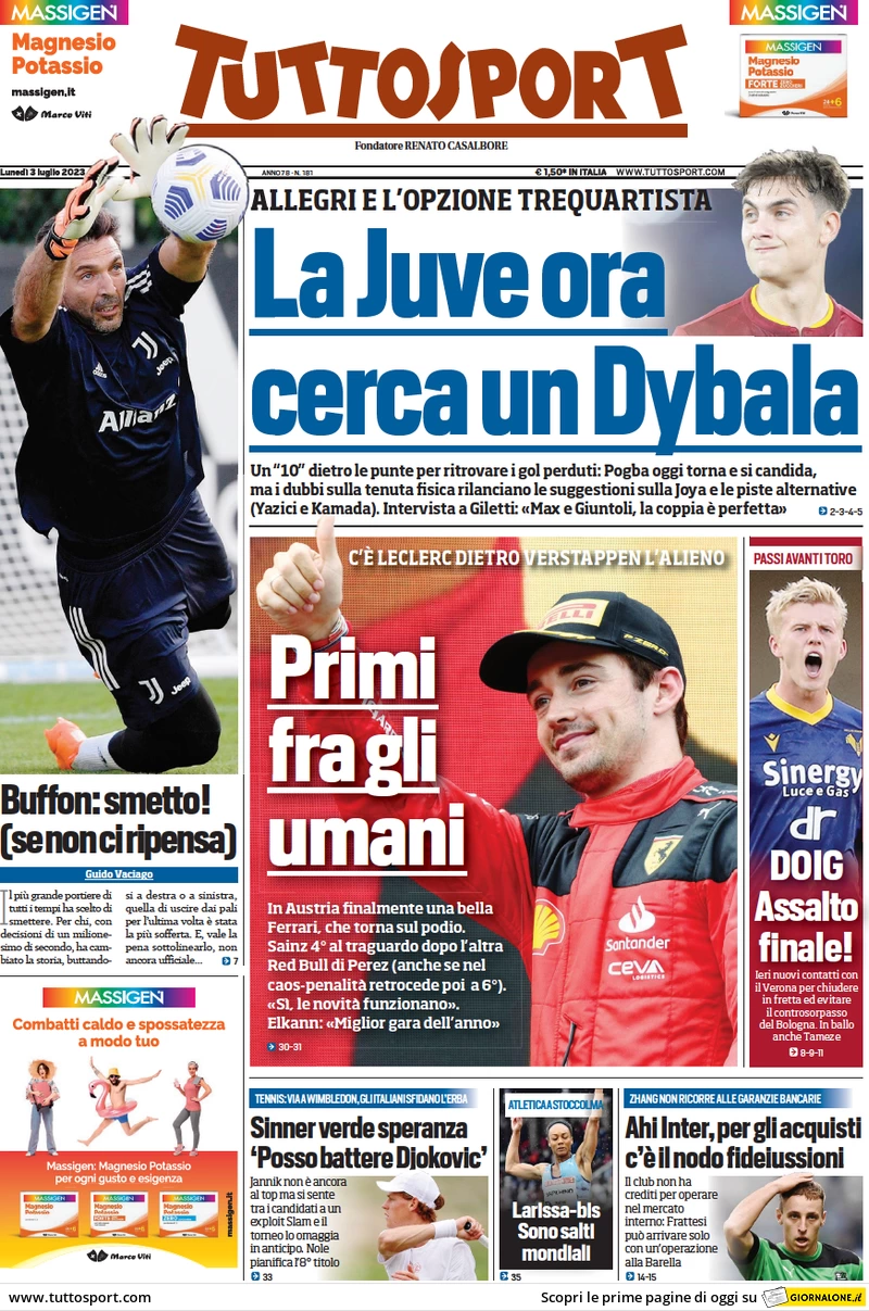 prima pagina