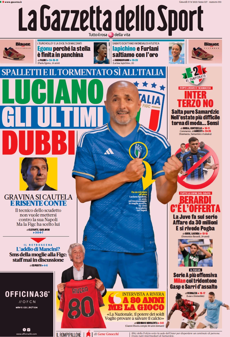 Rassegna stampa giovedì 17 agosto