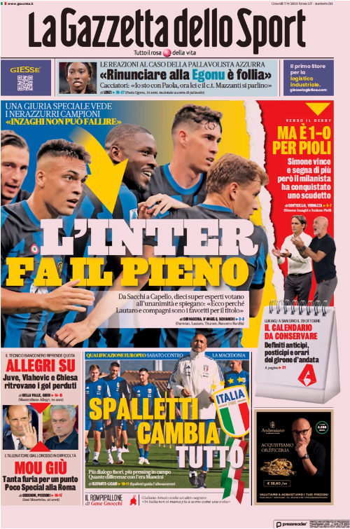 prima pagina