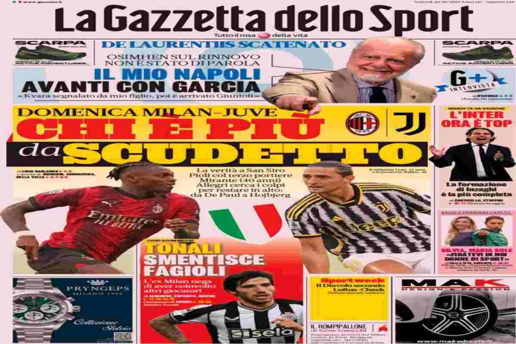 In prima pagina: i quotidiani in edicola oggi, 20 ottobre 2023