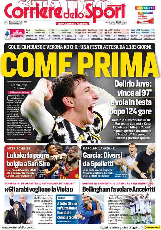 prima pagina