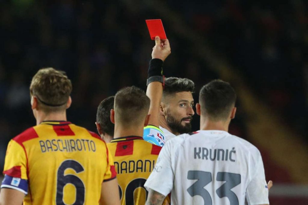 Espulsione Giroud: quante giornate rischia