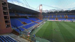 Lo stadio Marassi a porte chiuse