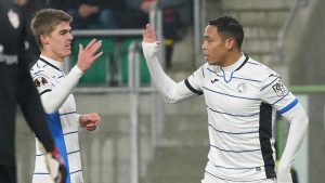 Luis Muriel in gol con l'Atalanta