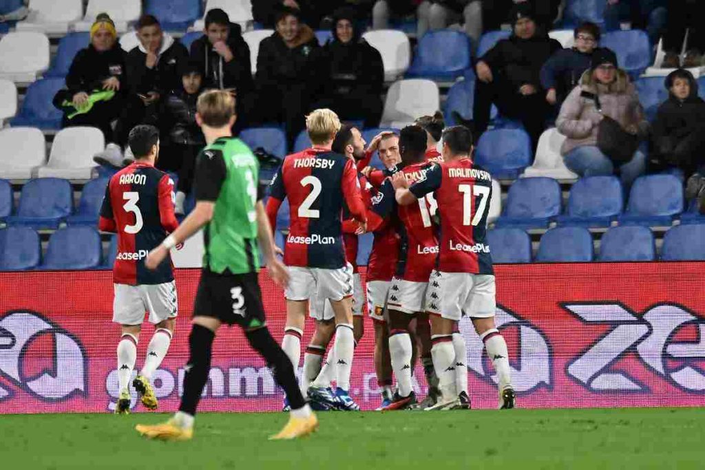 Sassuolo-Genoa 1-2, il Grifone di rimonta: decisivo Ekuban