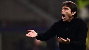 Antonio Conte in tribuna per Torino-Napoli