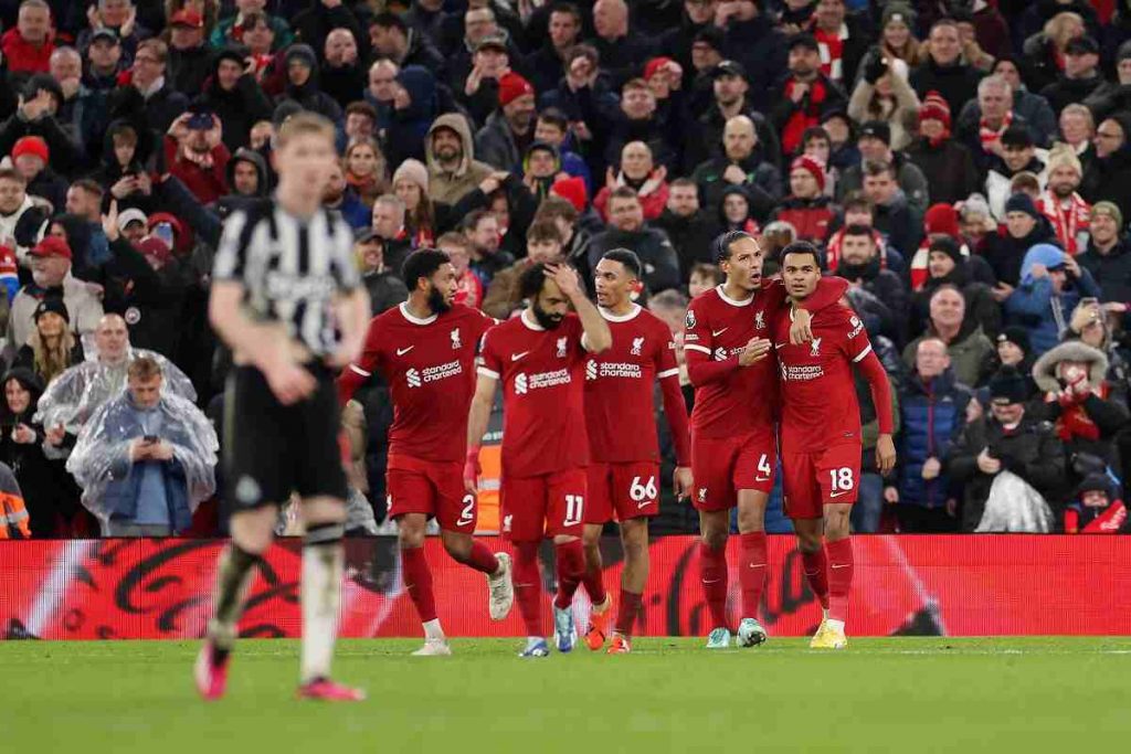 Premier League, poker del Liverpool al Newcastle