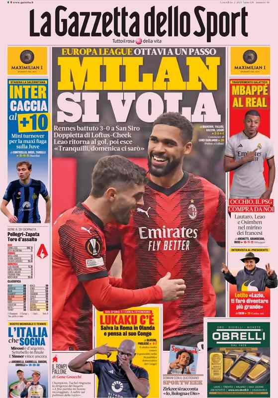 In prima pagina, i quotidiani in edicola oggi: 16 febbraio 2024