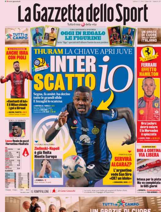 la gazzetta dello sport prima pagina