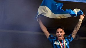 Lautaro Martinez festa Scudetto