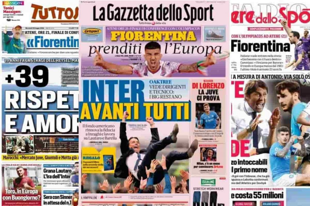 In prima pagina, i quotidiani in edicola oggi 29 maggio