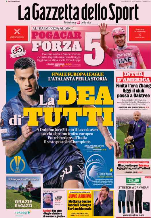 In prima pagina: i quotidiani in edicola oggi, 22 maggio 2024