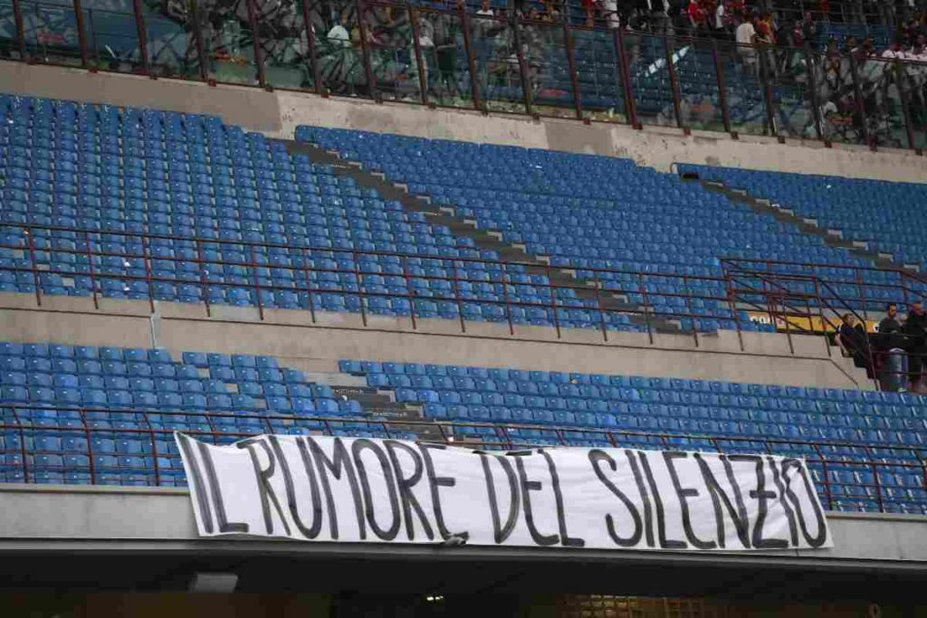 Milan, protesta gelida della Curva Sud: San Siro ammutolito