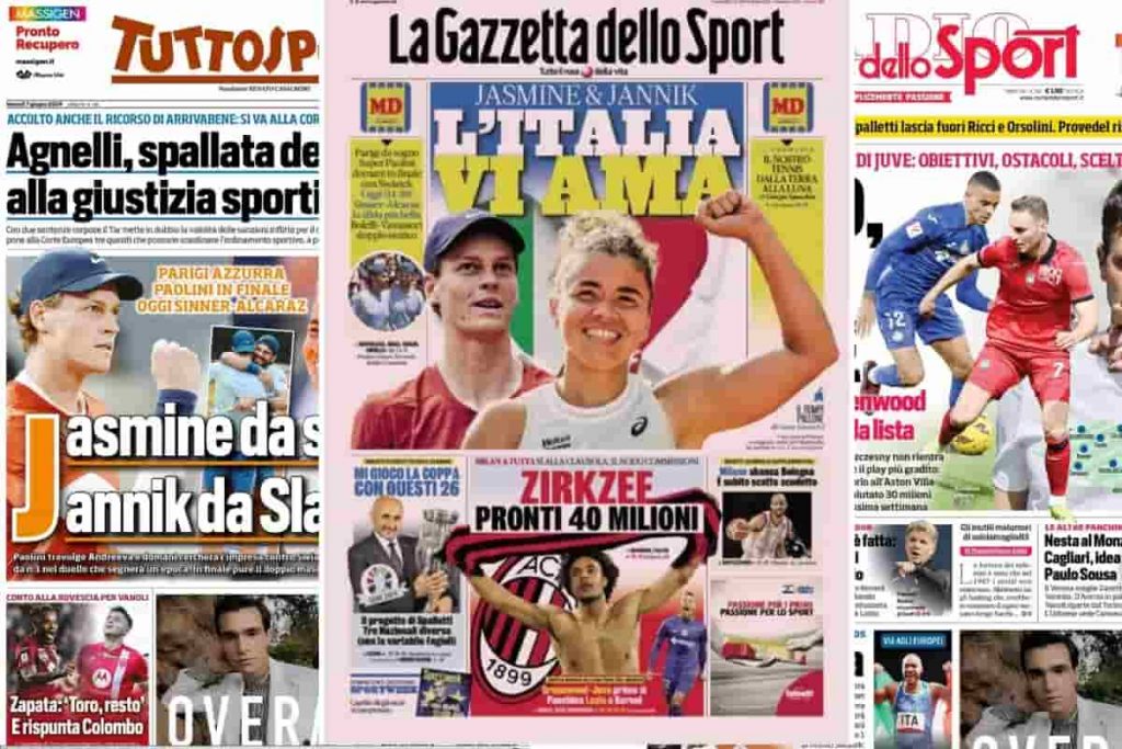 In prima pagina, i giornali in edicola oggi 7 giugno