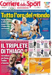 Corriere dello Sport, 26 luglio 2024