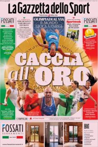 La Gazzetta dello Sport, 26 luglio 2024