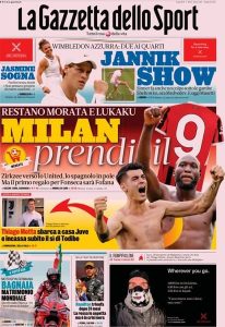 Gazzetta dello sport, 8 luglio 2024