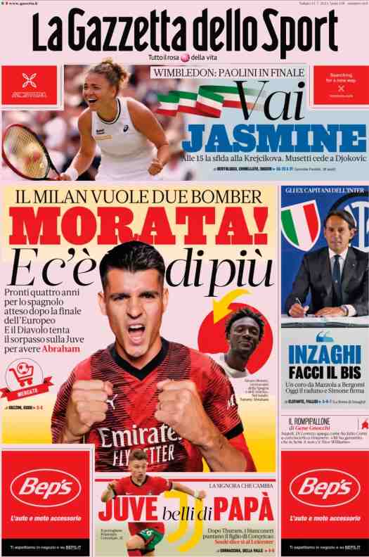 In prima pagina: i quotidiani in edicola oggi, 13 luglio 2024