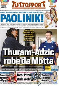 Tuttosport, 10 luglio 2024