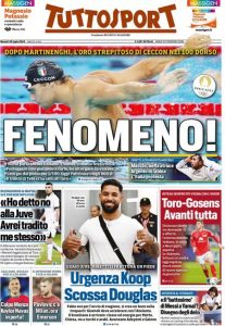 Tuttosport, 30 luglio 2024