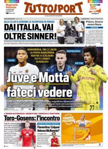 Tuttosport, 26 luglio 2024