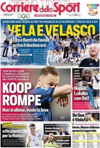 Corriere dello Sport, 9 agosto 2024