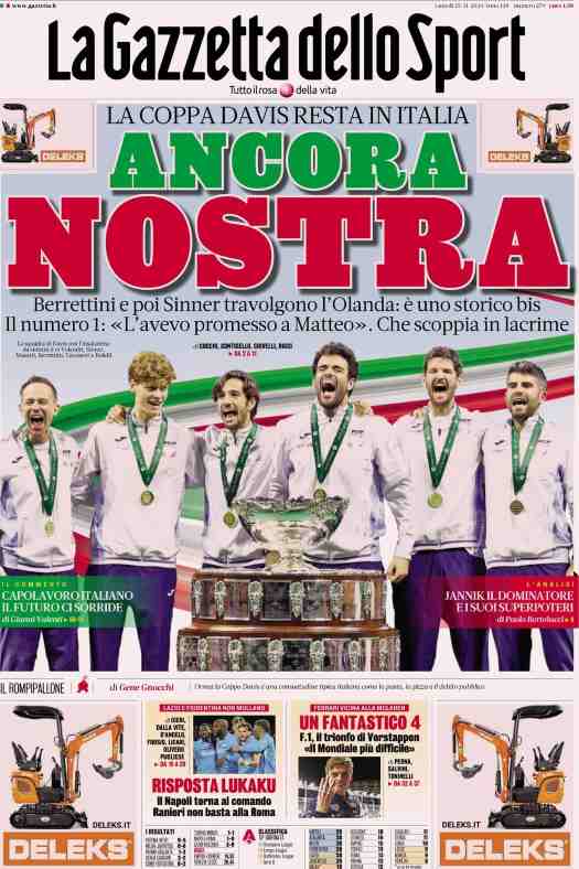 In prima pagina, i giornali in edicola oggi 25 novembre 2024