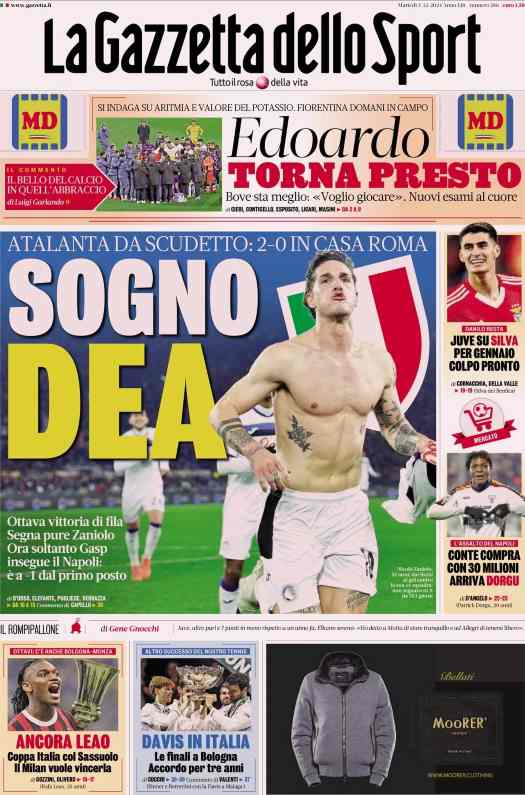 In prima pagina, i giornali in edicola oggi 3 dicembre 2024