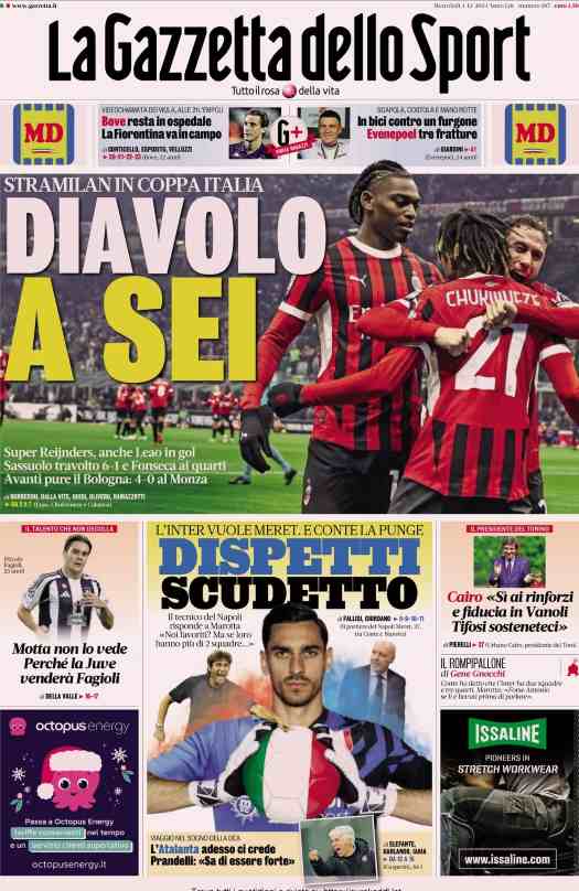 In prima pagina, i giornali in edicola oggi 4 dicembre 2024