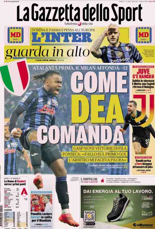 In prima pagina, i giornali in edicola oggi 7 dicembre 2024