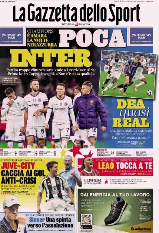 In prima pagina, i giornali in edicola oggi 11 dicembre 2024