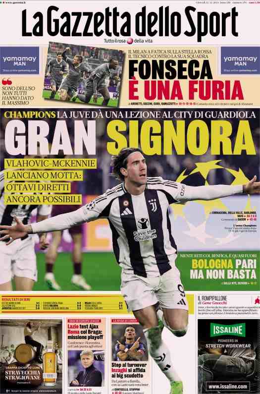 In prima pagina, i giornali in edicola oggi 12 dicembre 2024